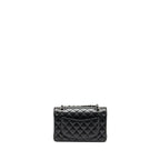 CHANEL SMALL CLASSIC DOUBLE FLAP BAG CAVIAR BLACK SHW (MICROCHIP)