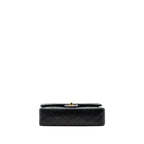 CHANEL MEDIUM CLASSIC DOUBLE FLAP BAG LAMBSKIN BLACK GHW