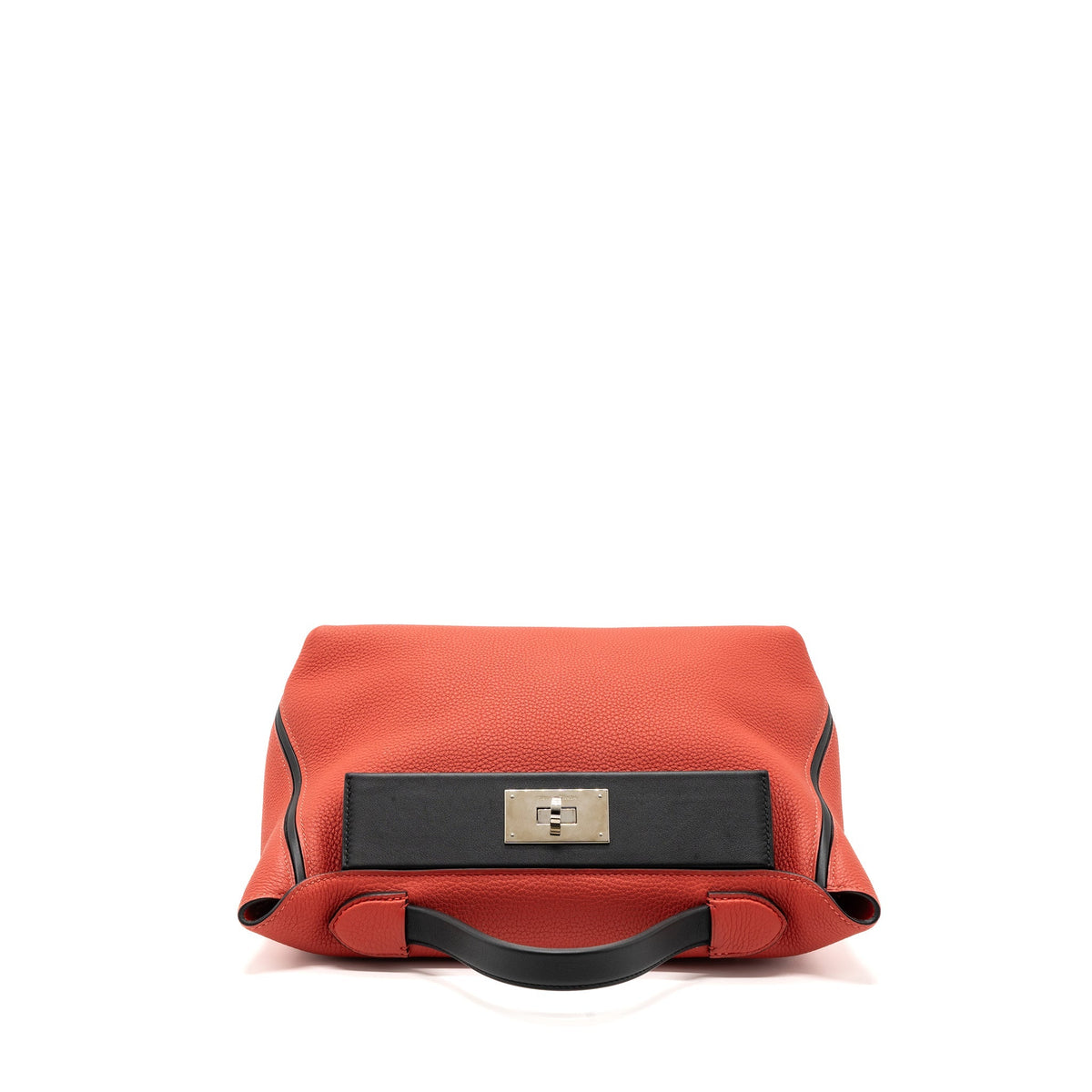 Hermes 24/24-29 Bag Clemence/ Swift Rouge Pivoine/Noir SHW