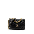 CHANEL MEDIUM 19 BAG GOATSKIN BLACK MULTICOLOUR HARDWARE