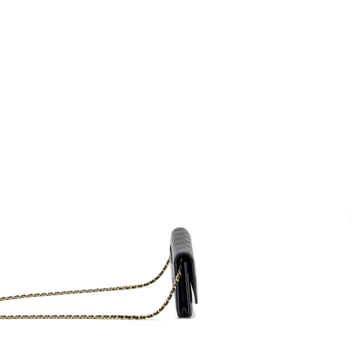 CHANEL CLASSIC WALLET ON CHAIN CAVIAR BLACK GHW