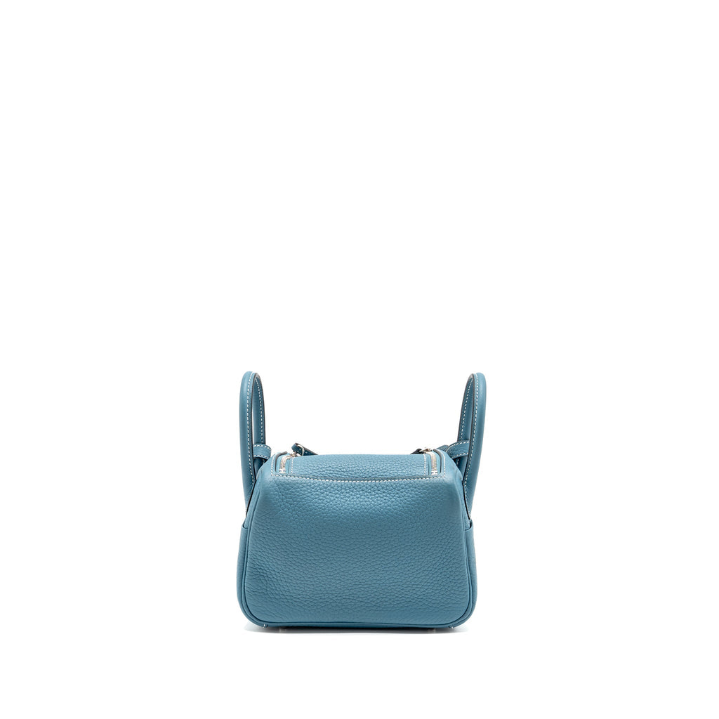 HERMES Mini Lindy Clemence New Blue Jean SHW