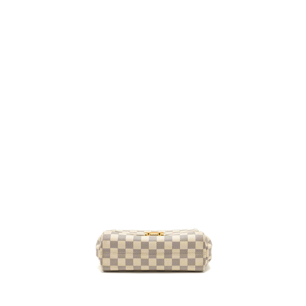 LOUIS VUITTON CROISETTE DAMIER AZUR CANVAS WHITE GHW