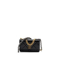 CHANEL 19 WALLET ON CHAIN LAMBSKIN BLACK MULTICOLOR HARDWARE