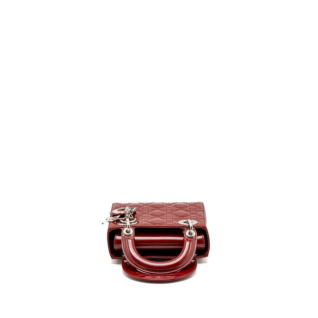 DIOR MINI LADY DIOR PATENT RED SHW