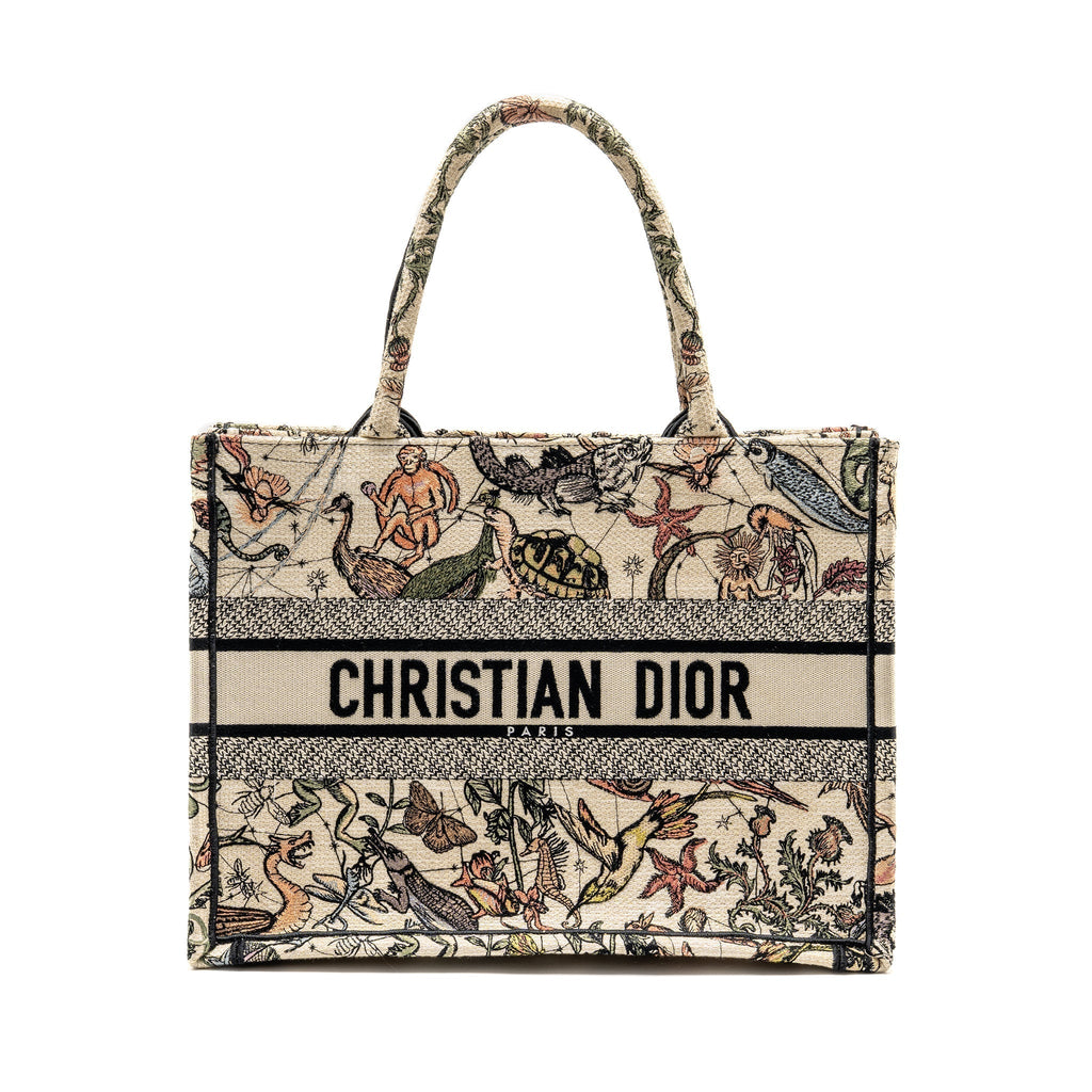 DIOR MEDIUM BOOK TOTE EMBROIDERY CANVAS MULTICOLOUR