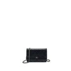 CHANEL 2.55 WALLET ON CHAIN AGED CALFSKIN BLACK RUTHENIUM SHW