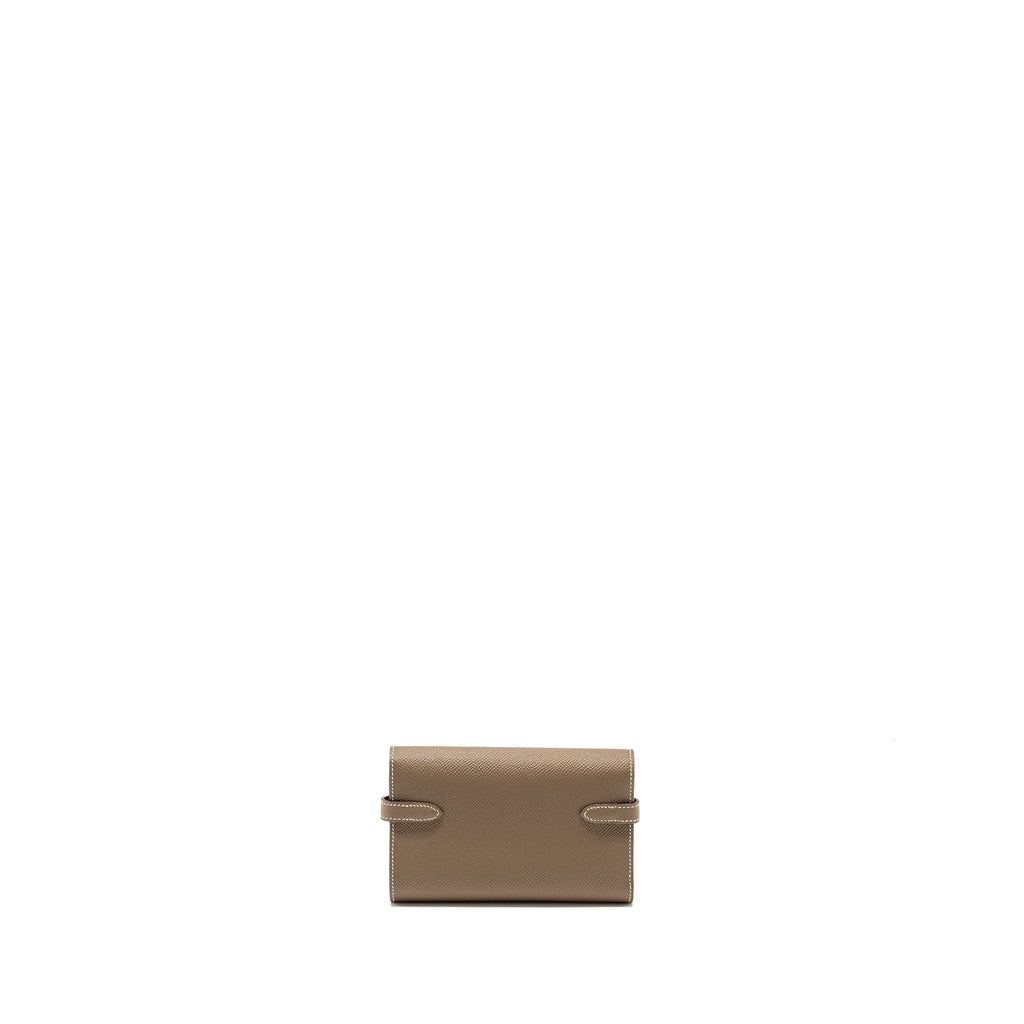 HERMES KELLY COMPACT WALLET EPSOM ETOUPE GHW