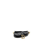 DIOR MINI SADDLE BAG CALFSKIN BLACK GHW
