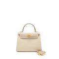Hermes Kelly 25 Epsom Craie GHW