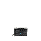 CHANEL SMALL CLASSIC DOUBLE FLAP BAG CAVIAR BLACK SHW (MICROCHIP)