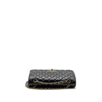 CHANEL MEDIUM CLASSIC DOUBLE FLAP BAG LAMBSKIN BLACK GHW