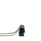 CHANEL COCO CHARMS MINI RECTANGULAR FLAP BAG LAMBSKIN BLACK LGHW