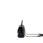 CHANEL SMALL COCO HANDLE CHEVRON CAVIAR BLACK LGHW