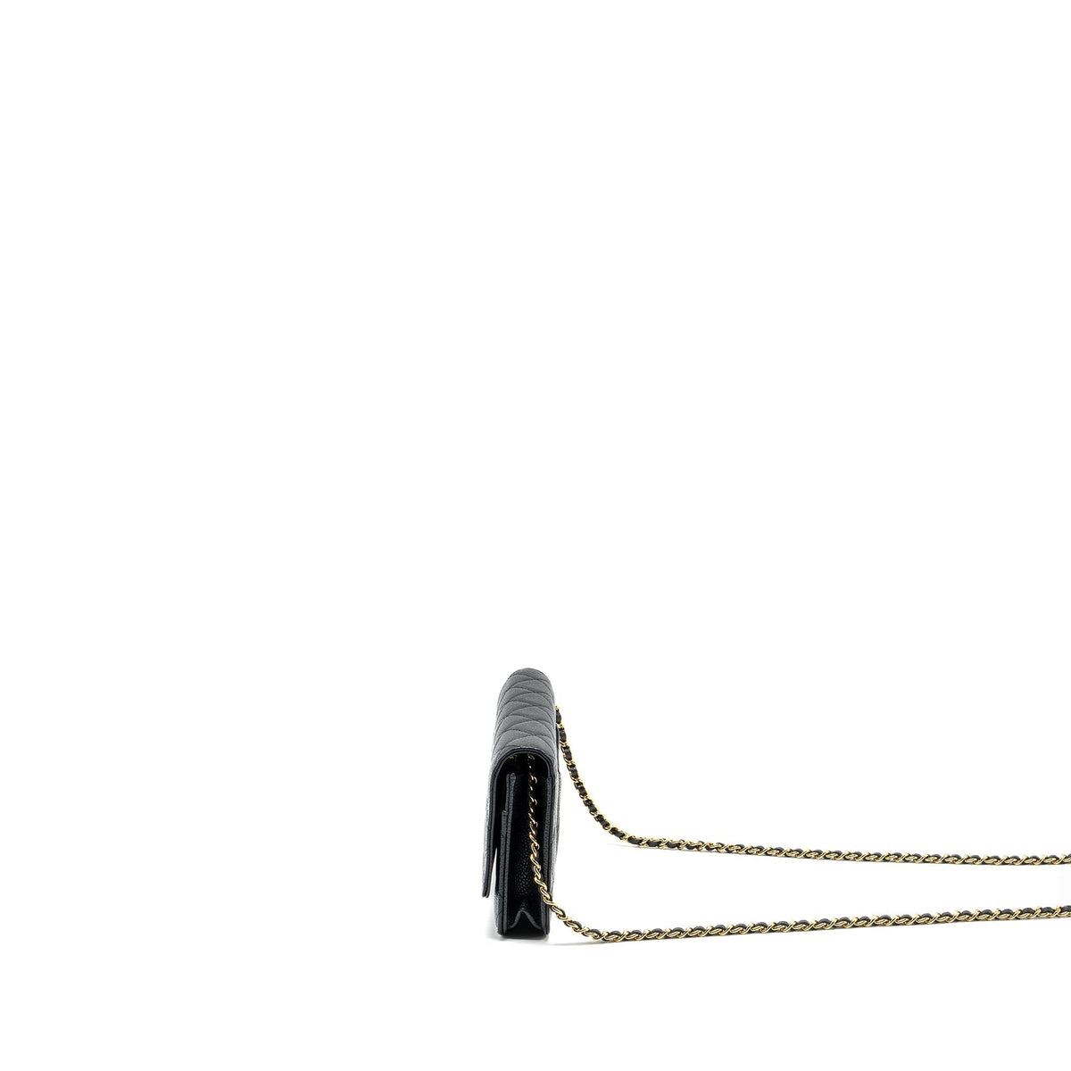 CHANEL CLASSIC WALLET ON CHAIN CAVIAR BLACK GHW