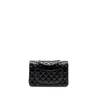 CHANEL SMALL CLASSIC DOUBLE FLAP BAG LAMBSKIN BLACK SHW (MICROCHIP)