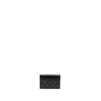 CHANEL CLASSIC FLAP CARD HOLDER CAVIAR BLACK GHW (MICROCHIP)