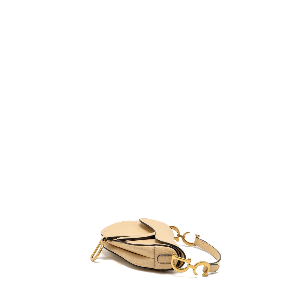 DIOR MINI SADDLE BAG CALFSKIN BEIGE GHW