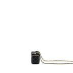 CHANEL 23C MINI VANITY CASE WITH CHAIN CAVIAR BLACK LGHW (MICROCHIP)