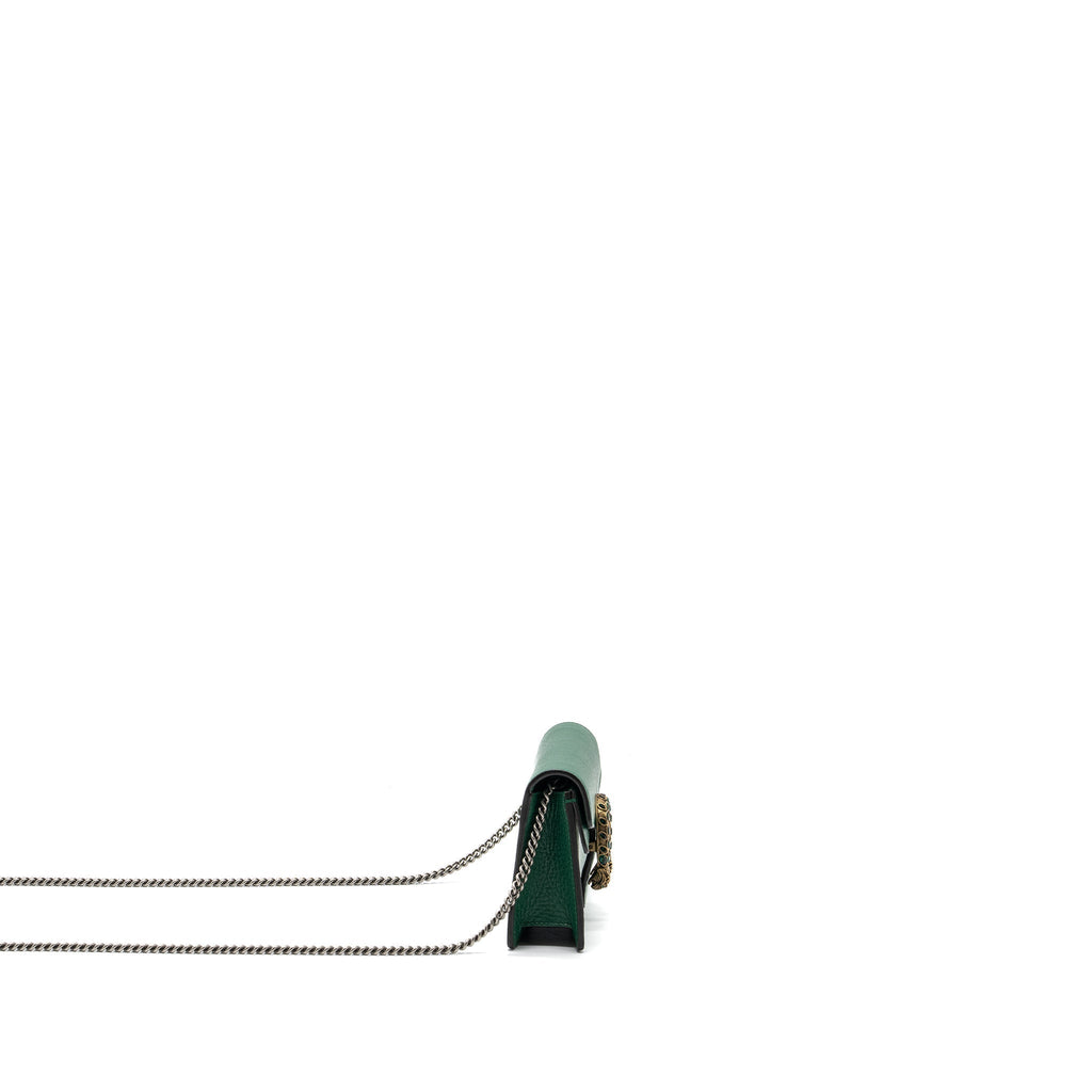 GUCCI DIONYSUS SUPER MINI CALFSKIN GREEN BRUSHED GHW