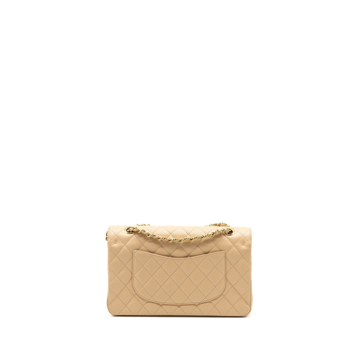 CHANEL MEDIUM CLASSIC DOUBLE FLAP BAG CAVIAR BEIGE GHW