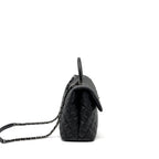 CHANEL LARGE COCO HANDLE CAVIAR BLACK RUTHENIUM HARDWARE
