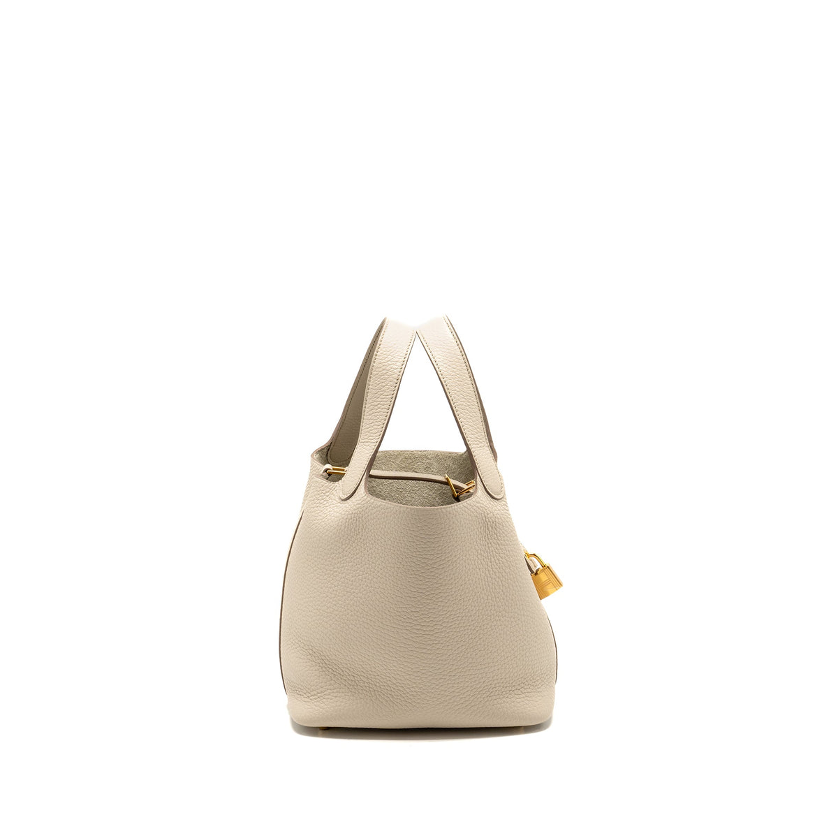 Hermes Picotin 18 Lock Bag clemence beton GHW