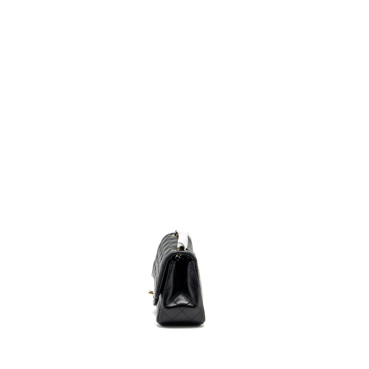 CHANEL MINI SQUARE FLAP BAG LAMBSKIN BLACK LGHW (MICROCHIP)