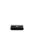 CHANEL 24C GOLD CRUSH WALLET ON CHAIN CALFSKIN BLACK GHW(MICROCHIP)