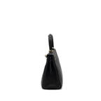 HERMES TOUCH KELLY 25 TOGO / LIZARD BLACK GHW