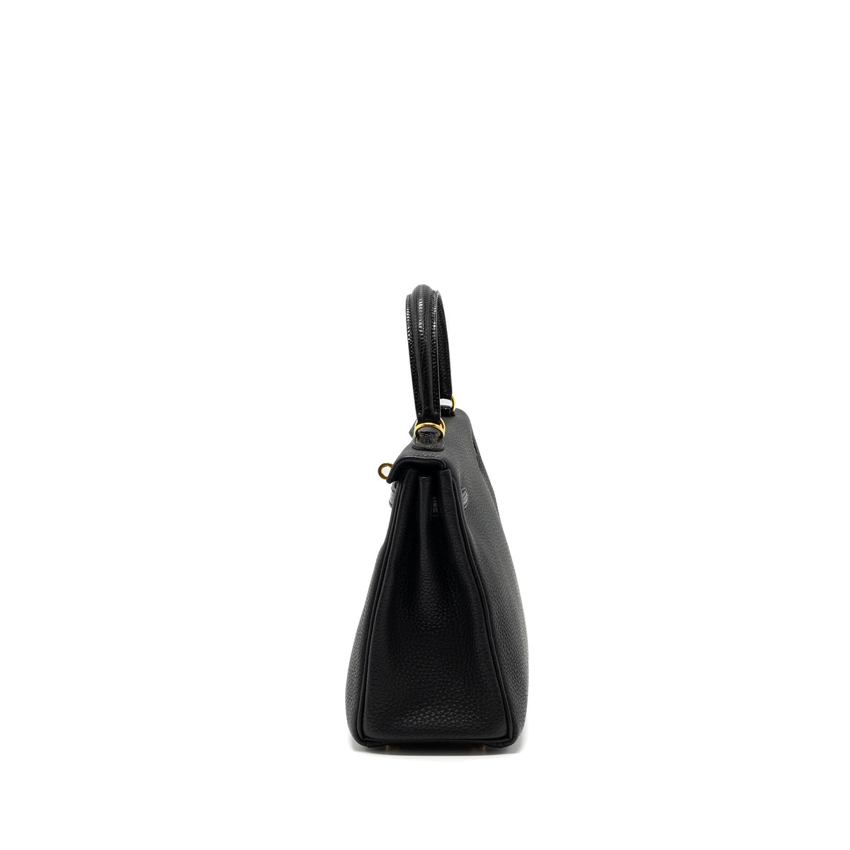 HERMES TOUCH KELLY 25 TOGO / LIZARD BLACK GHW