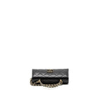 CHANEL 23P TOP HANDLE MINI FLAP BAG CAVIAR BLACK LGHW (MCROCHIP)