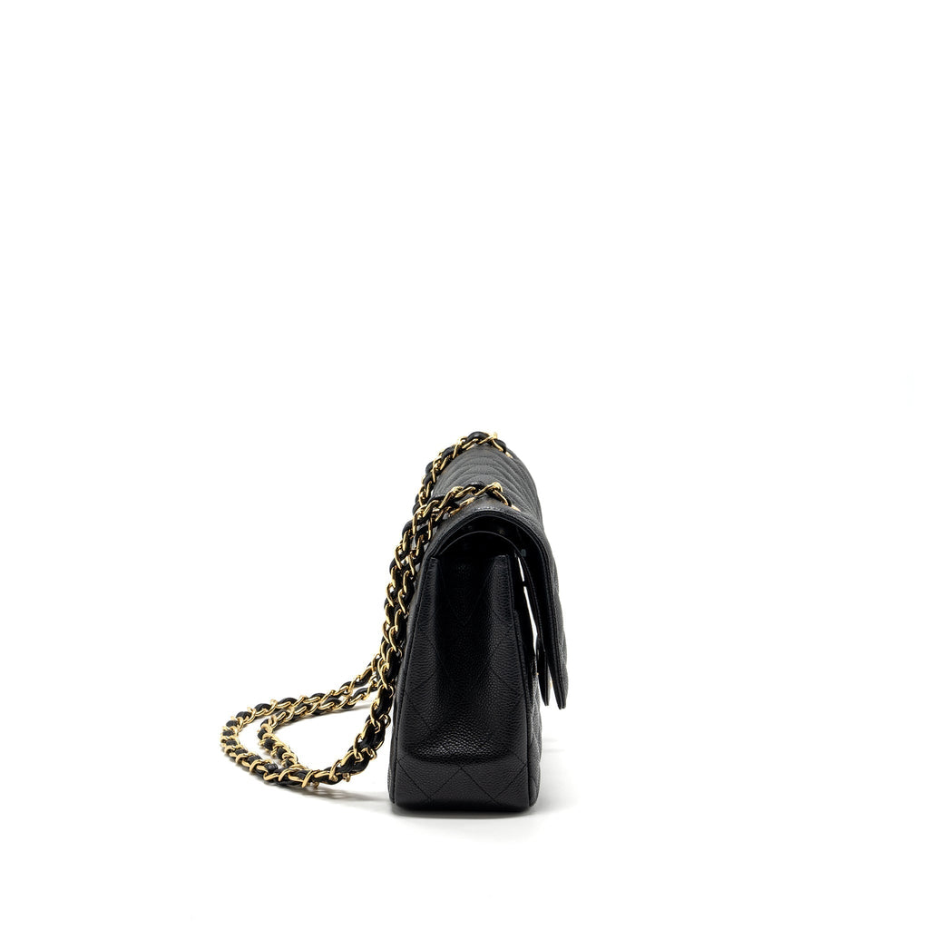 CHANEL JUMBO CLASSIC DOUBLE FLAP BAG CAVIAR BLACK GHW