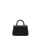 CHANEL SMALL COCO HANDLE CHEVRON CAVIAR BLACK LGHW