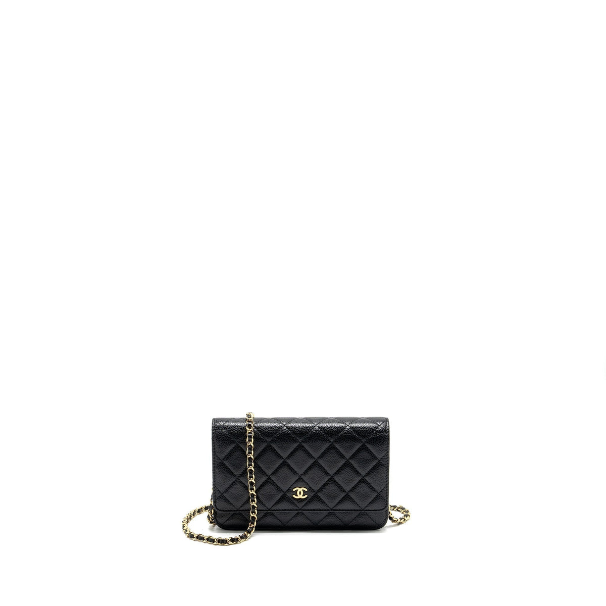 CHANEL CLASSIC WALLET ON CHAIN CAVIAR BLACK GHW