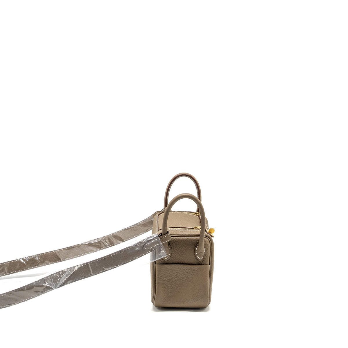 Hermes Mini Lindy II Clemence Etoupe GHW