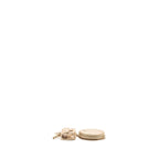 CHANEL ROUND CLIP ON PURSE DUO BAG CHARM QUILTED LAMBSKIN METALLIC GOLD LGHW (MIRCOCHIP)