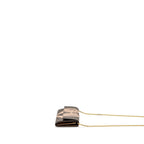 FENDI CONTINENTAL WALLET ON CHAIN FF FABRIC/CALFSKIN TOBACCO BROWN/BEIGE GHW
