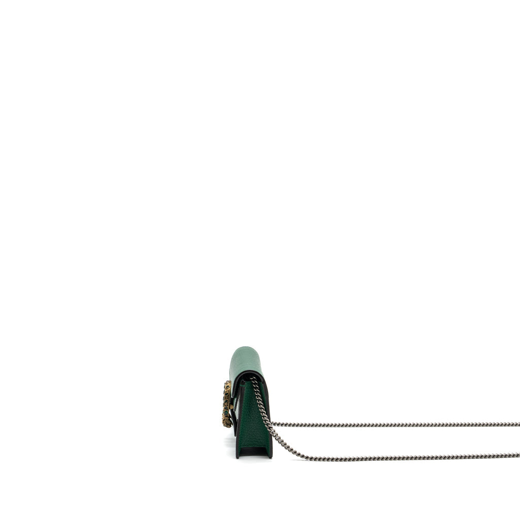 GUCCI DIONYSUS SUPER MINI CALFSKIN GREEN BRUSHED GHW