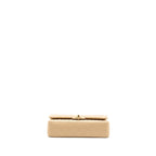 CHANEL MEDIUM CLASSIC DOUBLE FLAP BAG CAVIAR BEIGE GHW