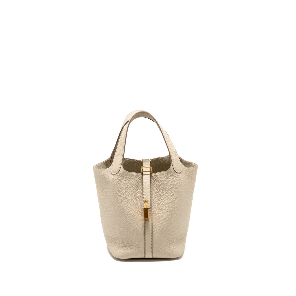 Hermes Picotin 18 Lock Bag clemence beton GHW