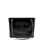 Chanel Paris-31 rue Cambon timeless shopping tote quilted shiny aged calfskin black multicoloured hardware