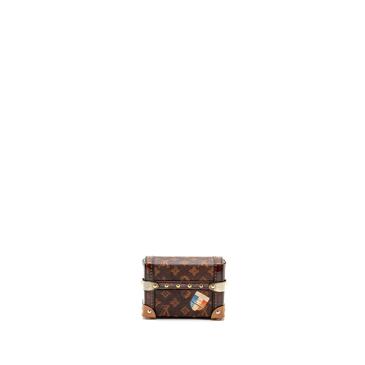 LOUIS VUITTON ESSENTIAL TRUNK MINI BAG/BAG CHARM MONOGRAM CANVAS MULTICOLOUR HARDWARE