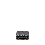 CHANEL MINI SQUARE FLAP BAG LAMBSKIN BLACK LGHW (MICROCHIP)