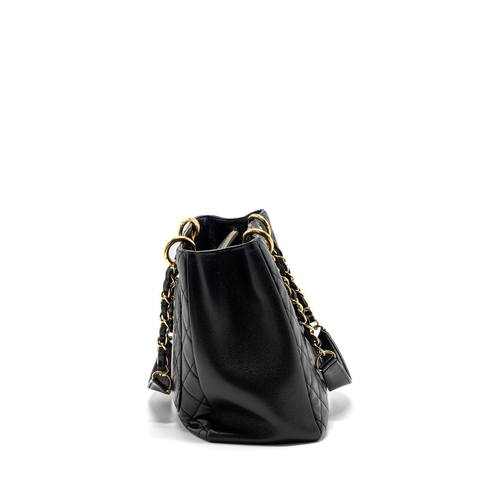 CHANEL GRAND SHOPPING TOTE BAG CAVIAR BLACK GHW