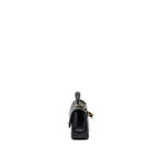 CHANEL TOP HANDLE MINI RECTANGULAR FLAP BAG LAMBSKIN BLACK LGHW (MICROCHIP )