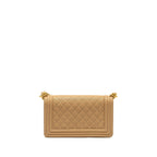 CHANEL MEDIUM BOY BAG CAVIAR BEIGE GHW