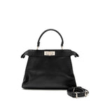 FENDI MEDIUM PEEKABOO BAG CALFSKIN BLACK SHW