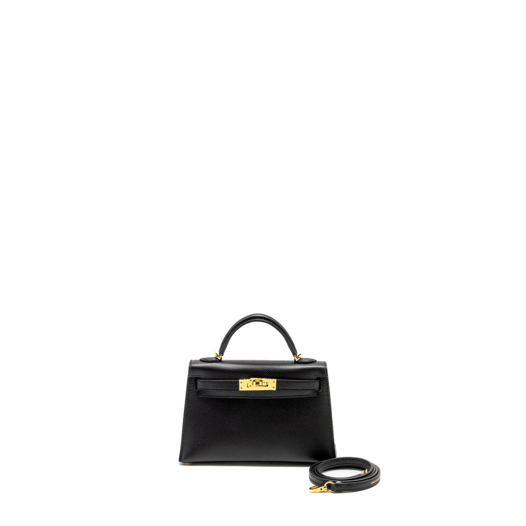Hermes Mini Kelly II Epsom Black GHW