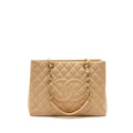 CHANEL GRAND SHOPPING TOTE CAVIAR BEIGE GHW